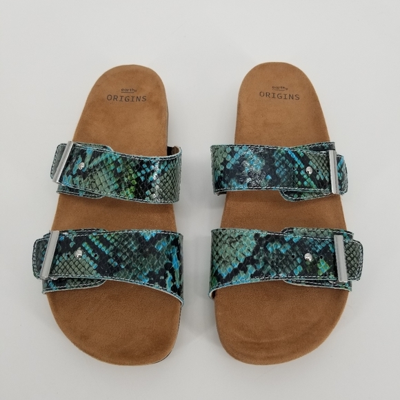 Earth Origins | NWOT Orra Snake Slip On Sandals - Picture 2 of 8